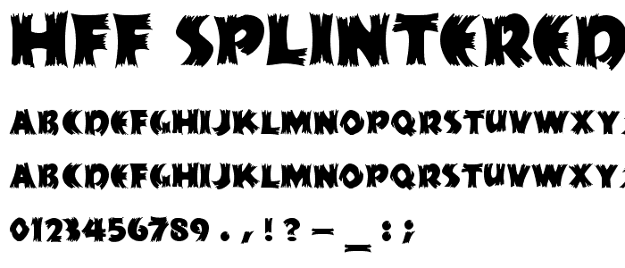 HFF Splintered Dream font